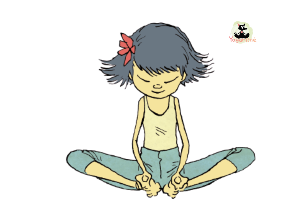 posture du papillon en yoga pour enfants